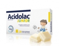 Acidolac Junior o smaku białej czekolady 20 misio-tabletek
