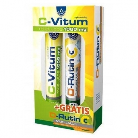 C-Vitum musujące 1000 mg + D-Rutin CC musujące