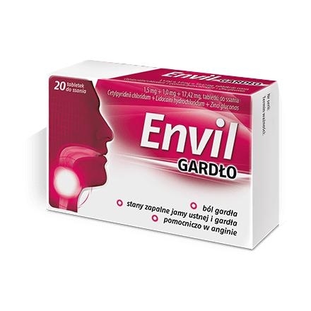 Envil gardło 20 tabletek