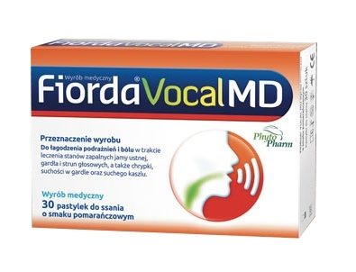Fiorda Vocal MD o smaku pomarańczowym  30 pastylek