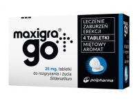 Maxigra Go 0,025g 4 tabletki do rozgryzania i żucia