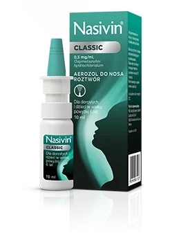 Nasivin Classic 0,5 mg /ml  aerozol do nosa 10 ml