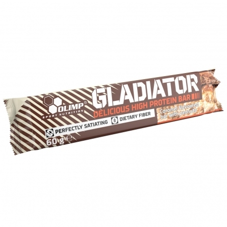 OLIMP Gladiator, baton o smaku karmelowym 60g