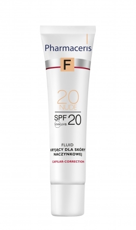 PHARMACERIS F CAPILAR-CORRECTION Fluid kryjący dla skóry naczynkowej SPF 20 - nude 20, 30 ml