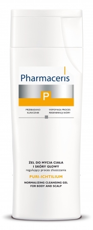 PHARMACERIS P PURI-ICHTILIUM Żel do mycia ciała i skóry głowy regulujący proces złuszczania 250 ml