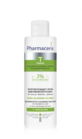 PHARMACERIS T SEBO-ALMOND-CLARIS 3% Oczyszczający płyn bakteriostatyczny 190 ml