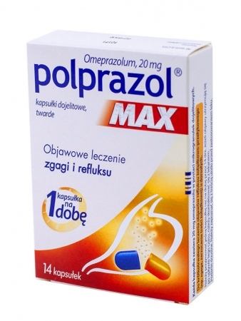 Polprazol Max, 20 mg, kapsułki dojelitowe, twarde, 14 sztuk