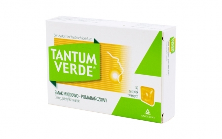 Tantum Verde smak miodowo-pomarańczowy, 30 pastylek do ssania