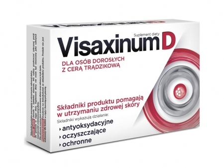Visaxinum D dla osób dorosłych z cerą trądzikową 30 tabletek